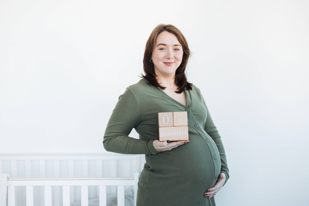 Natural Wooden Milestone Blocks Photo Prop