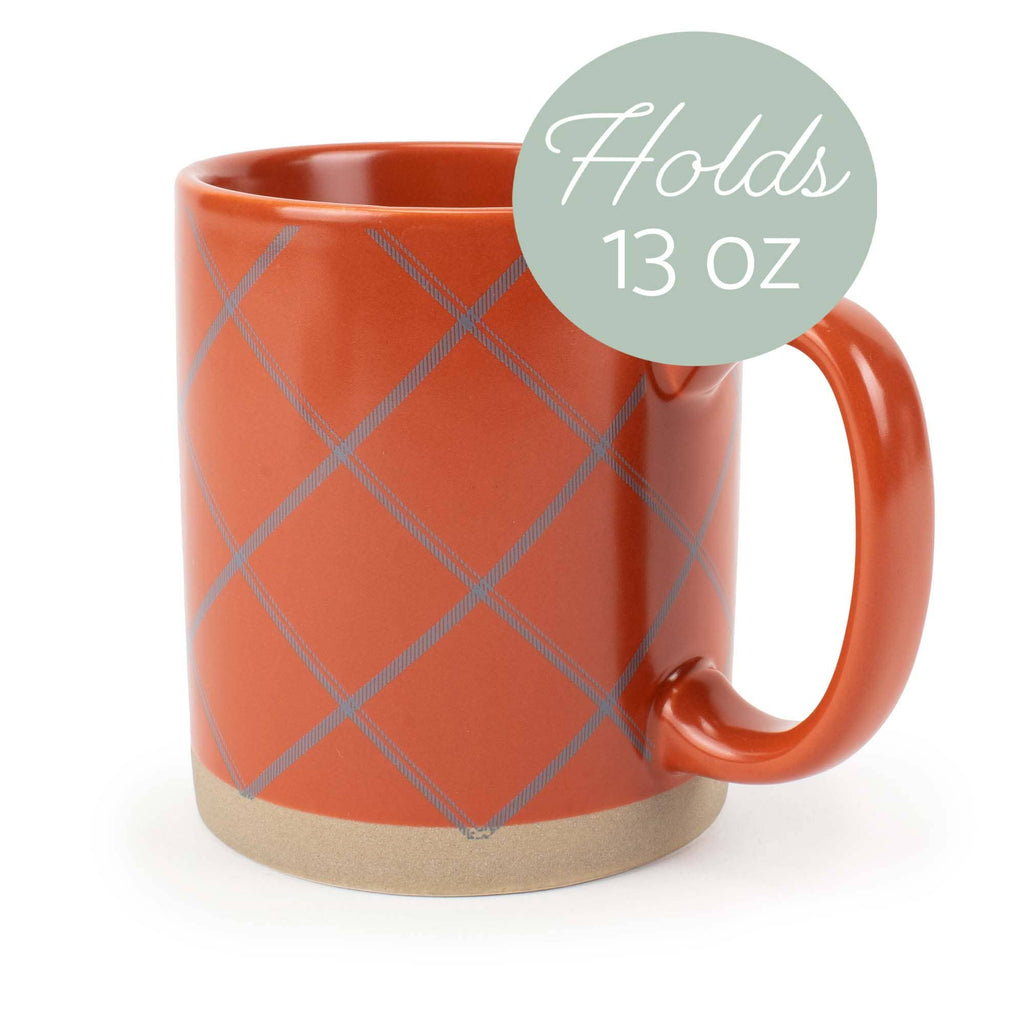 Ceramic Mugs 4-Pack Raw Bottom Orange PRICE IS PER MUG