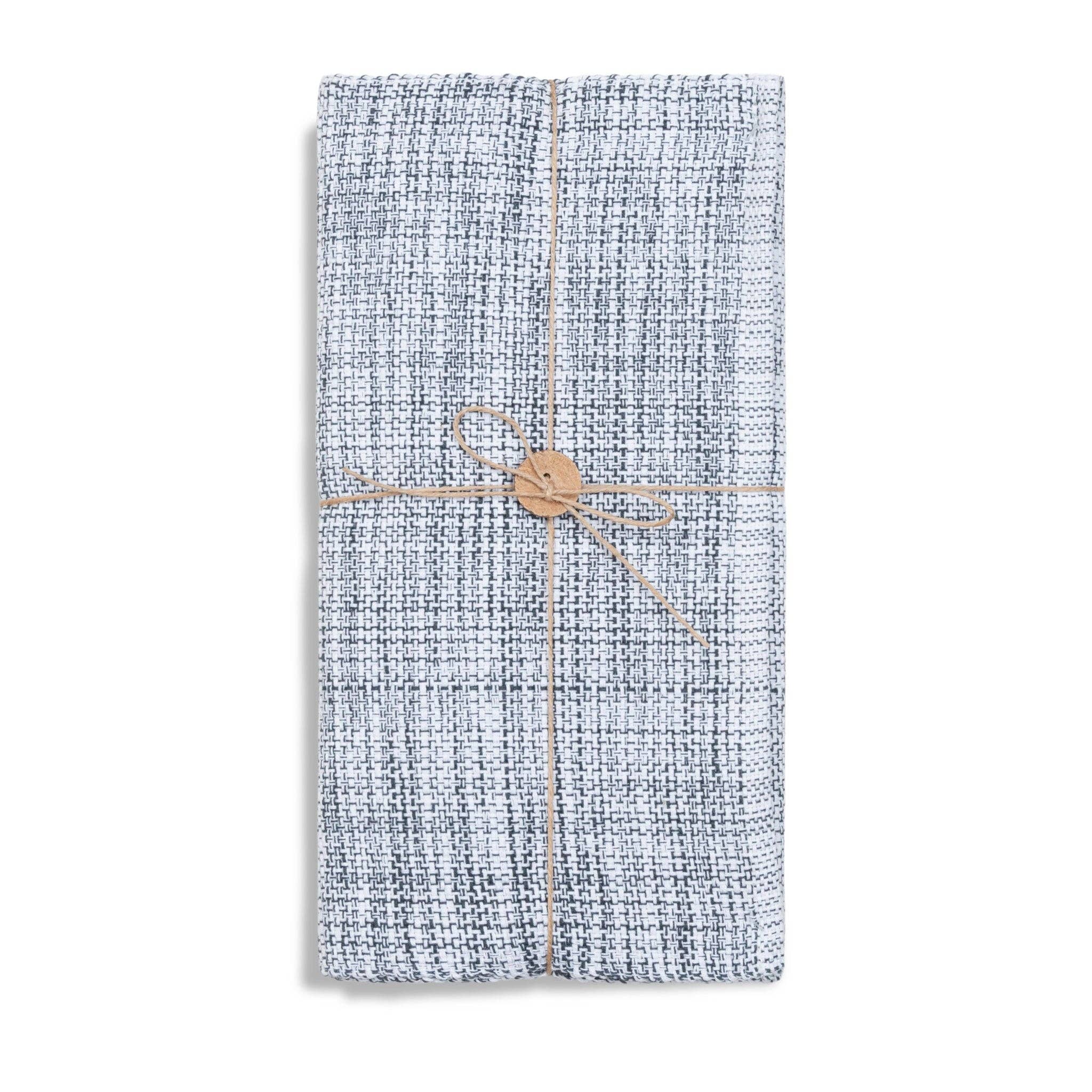 EZ Home Gray Textured Woven Kitchen Table Runner