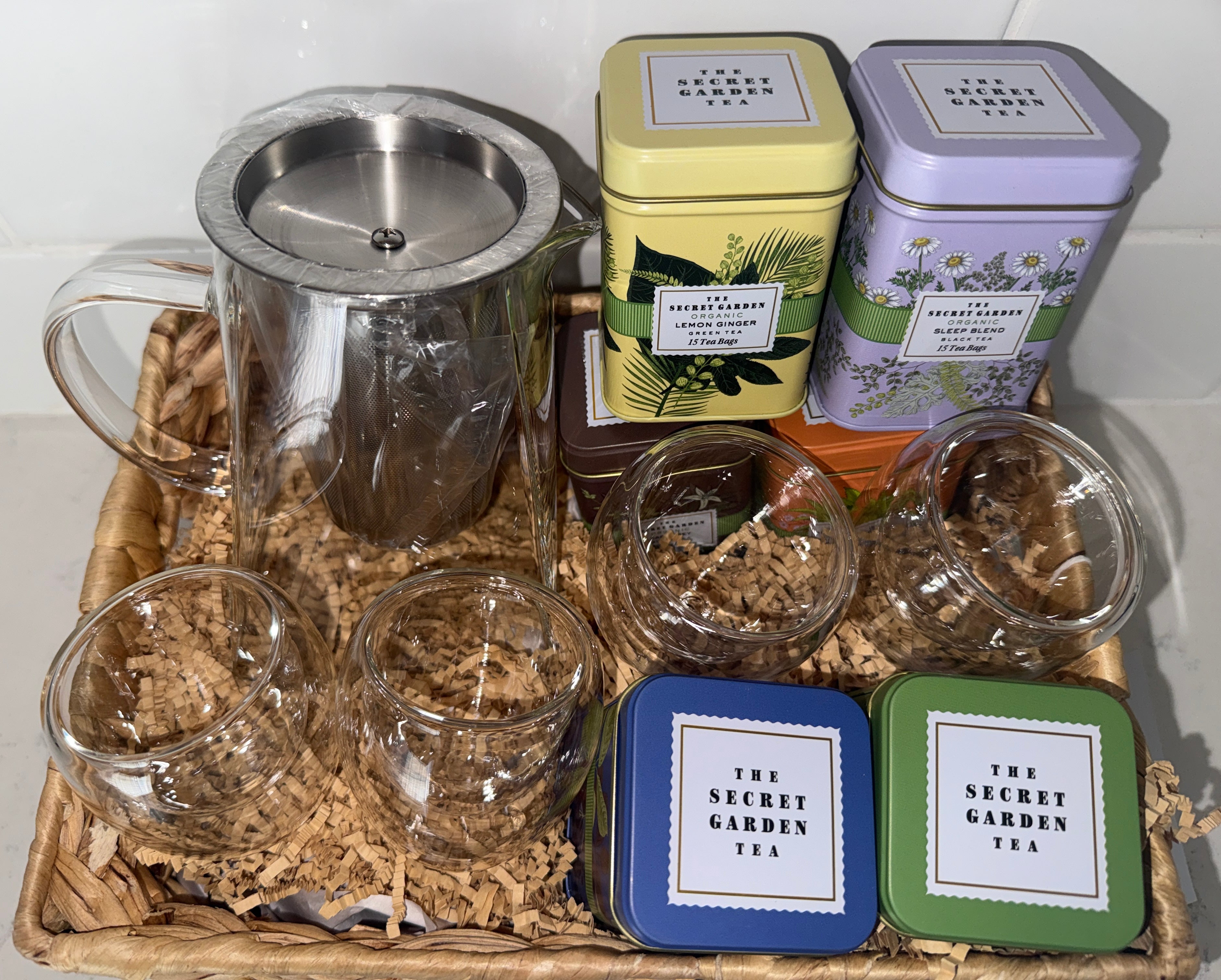 Custom Tea Basket for Mothers Day/Birthday/Closing Gift