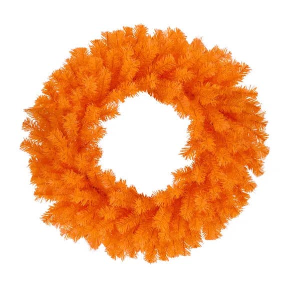 24"Dia Pine Wreath-Orange-XX962320