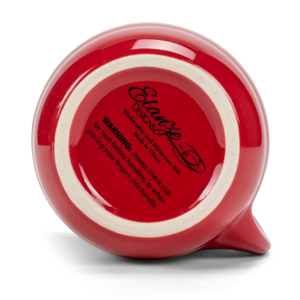 Ceramic Mug 4-Pack Handwarmer Ribbed Red PRICE IS PER MUG