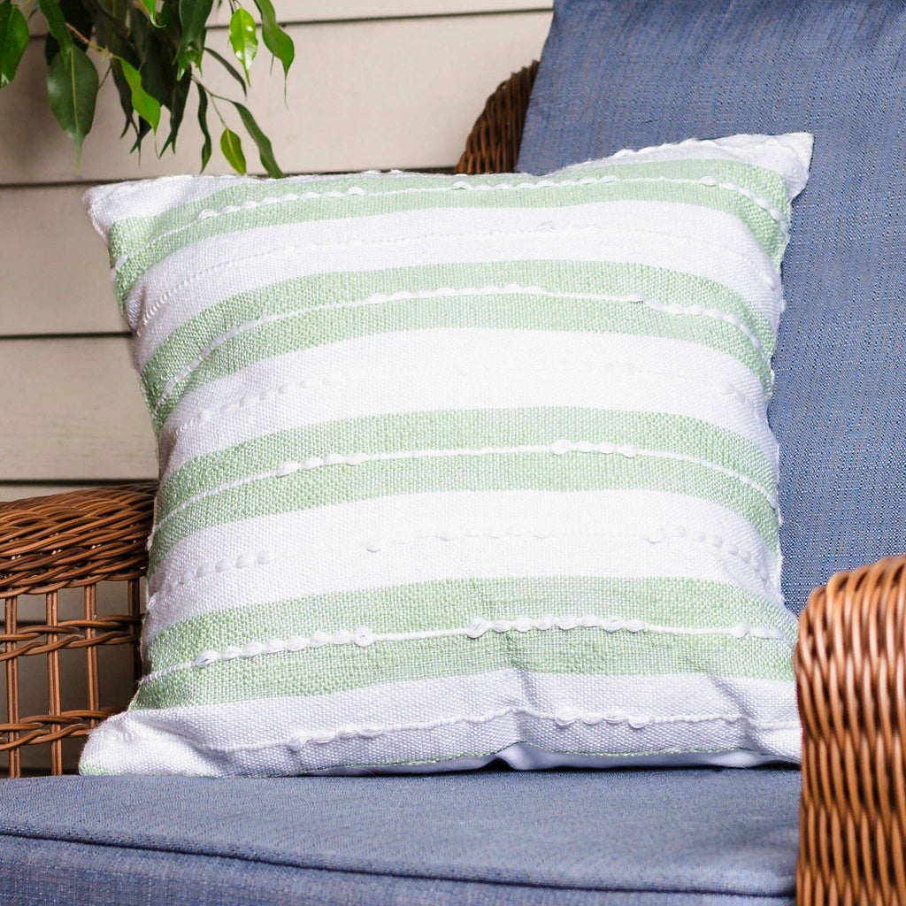 Romy 18X18" Handwoven Recycled Indoor/Outdoor Throw Pillow
