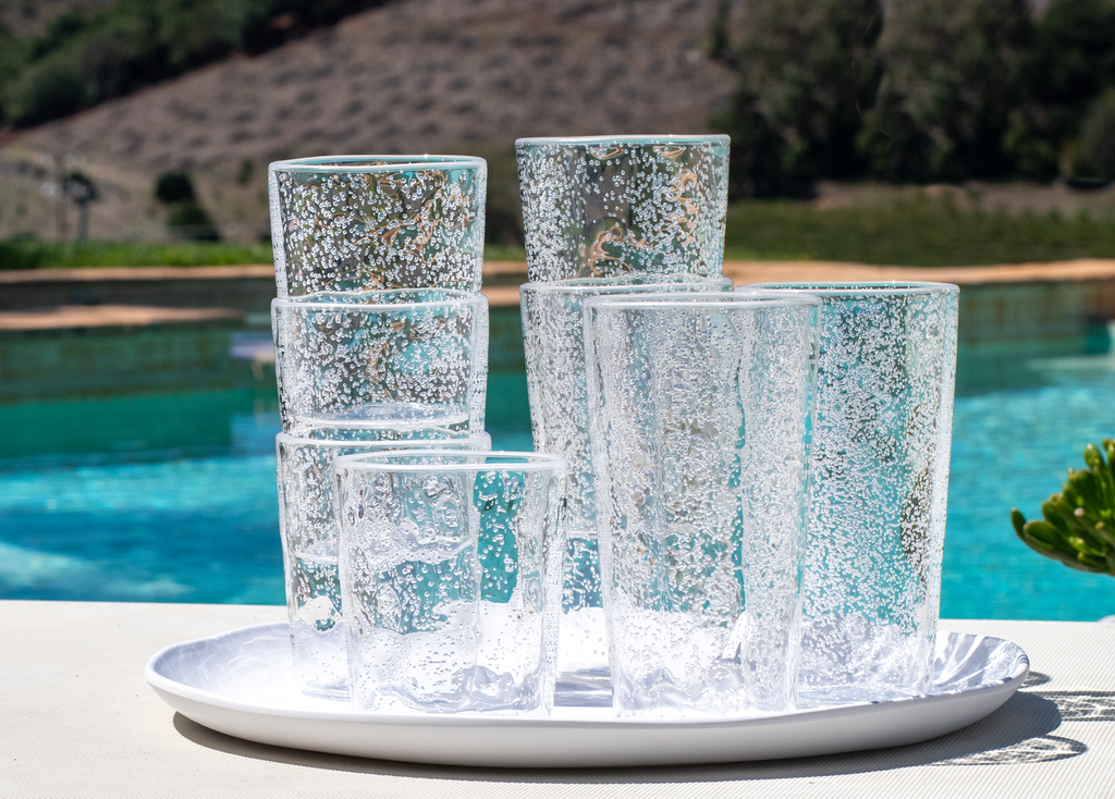 Fizz Bubbles Shatterproof Premium Plastic Drinkware 8pc Set