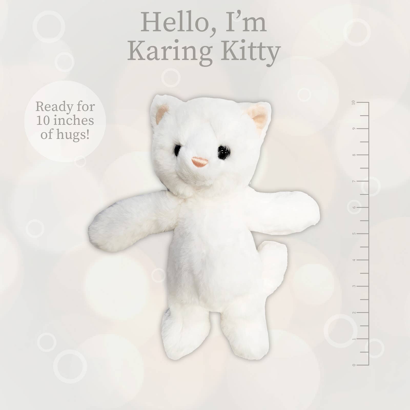 World Softest Plush Lushee 10 in - White Kitten