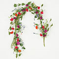 21231-4ft Garland-Mix Hibiscus with Boxwood