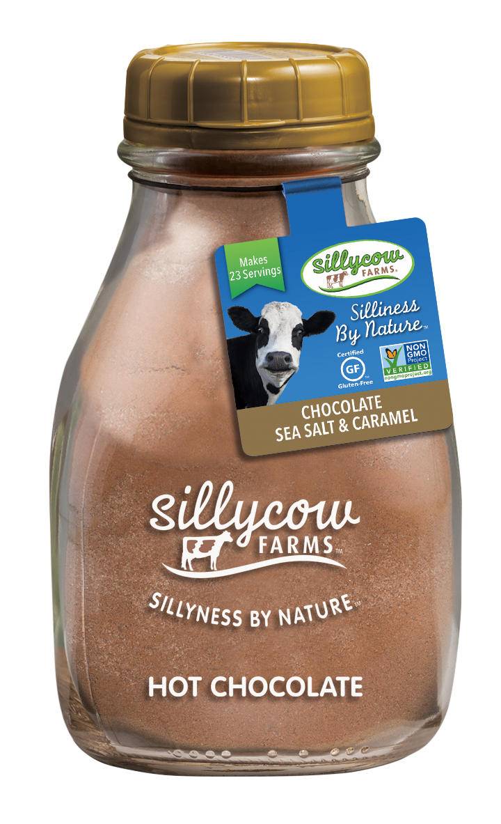 Silly Cow Hot Chocolate, Caramel & Sea Salt, 6ct Glass