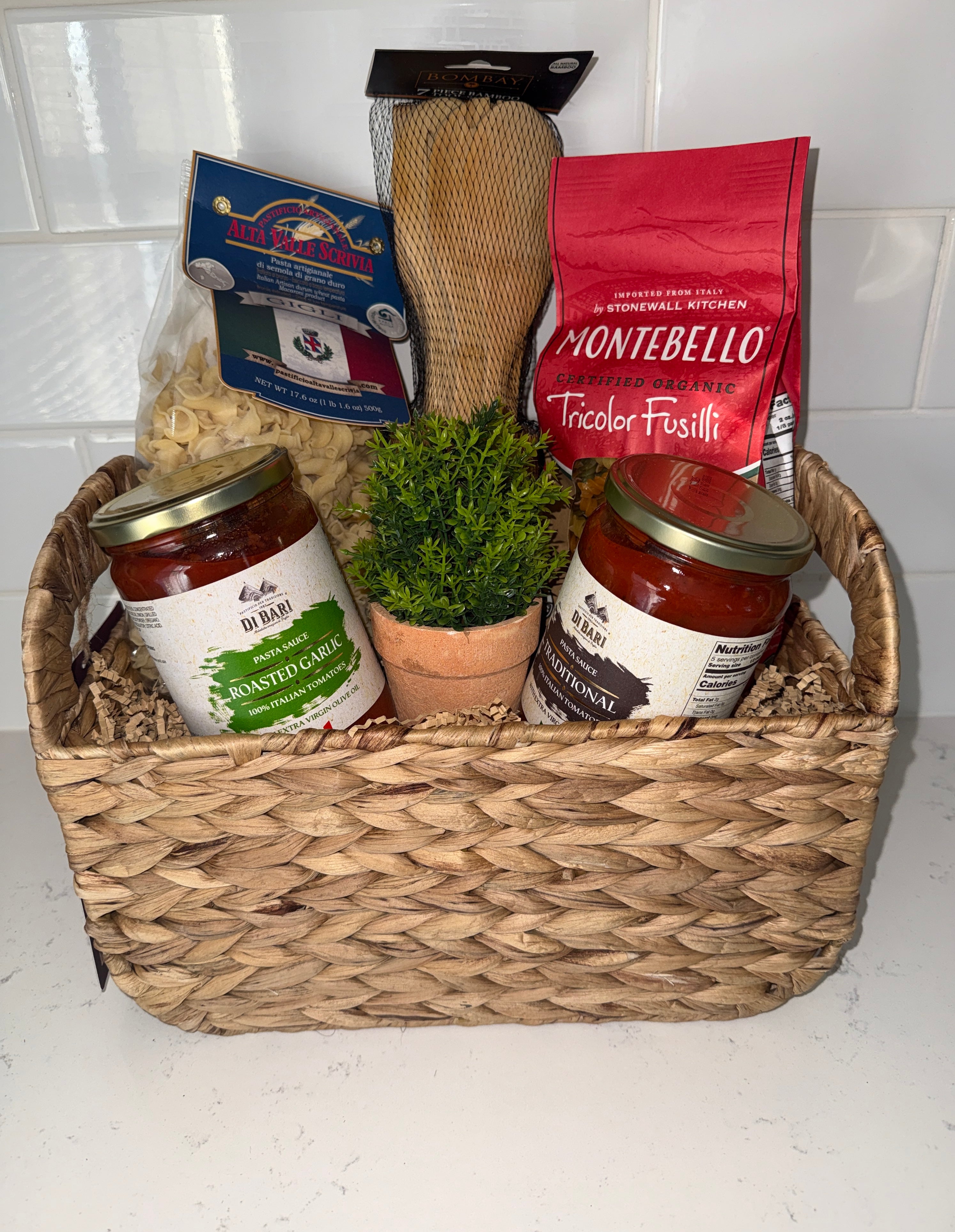 Custom Basket-House Warming/Bridal Gift Basket- Pasta and Gravy
