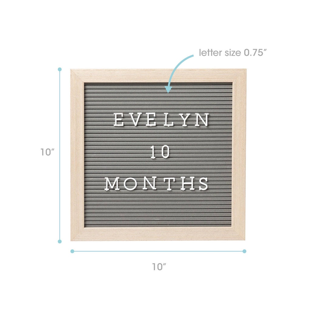Wooden Letterboard Set, Gray