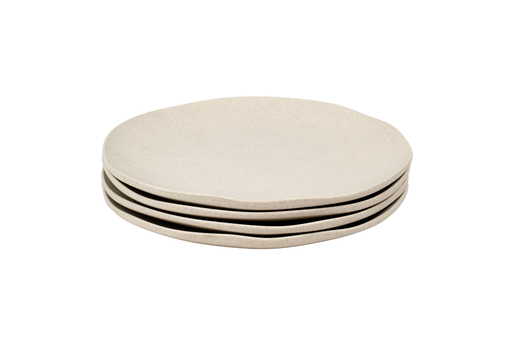 Organic Coupe Wheat Off White PP 12 Pc Dinnerware Set