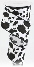 2.5"X10YD COWHIDE PRINT - WHITE AND BLACK - RG169027