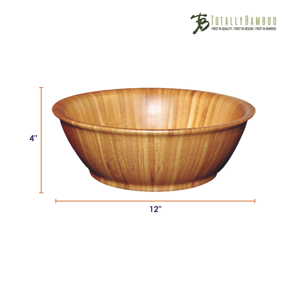 12" Flared Bamboo Salad Bowl