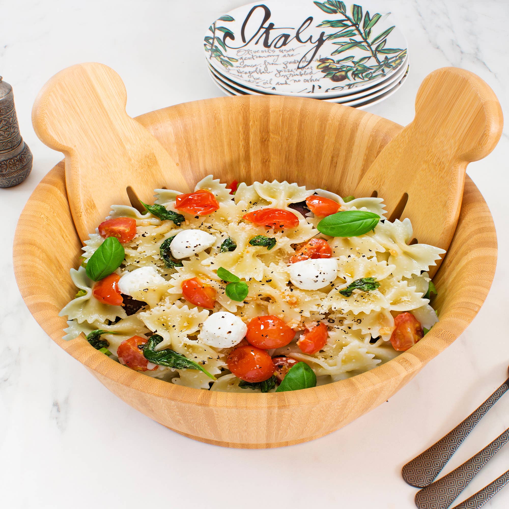 12" Flared Bamboo Salad Bowl