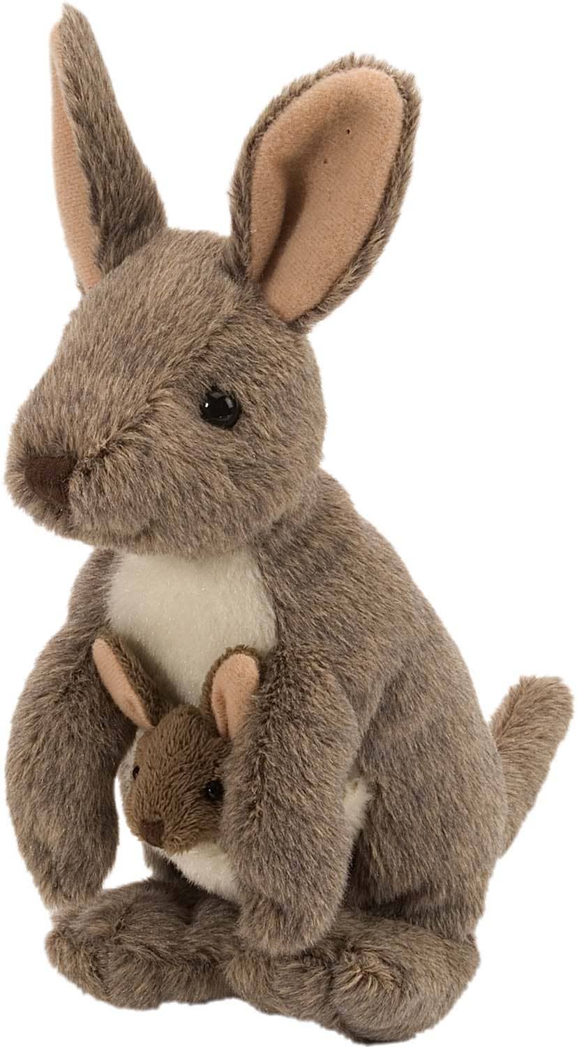 CK-Mini Kangaroo W/Joey Stuffed Animal 8"