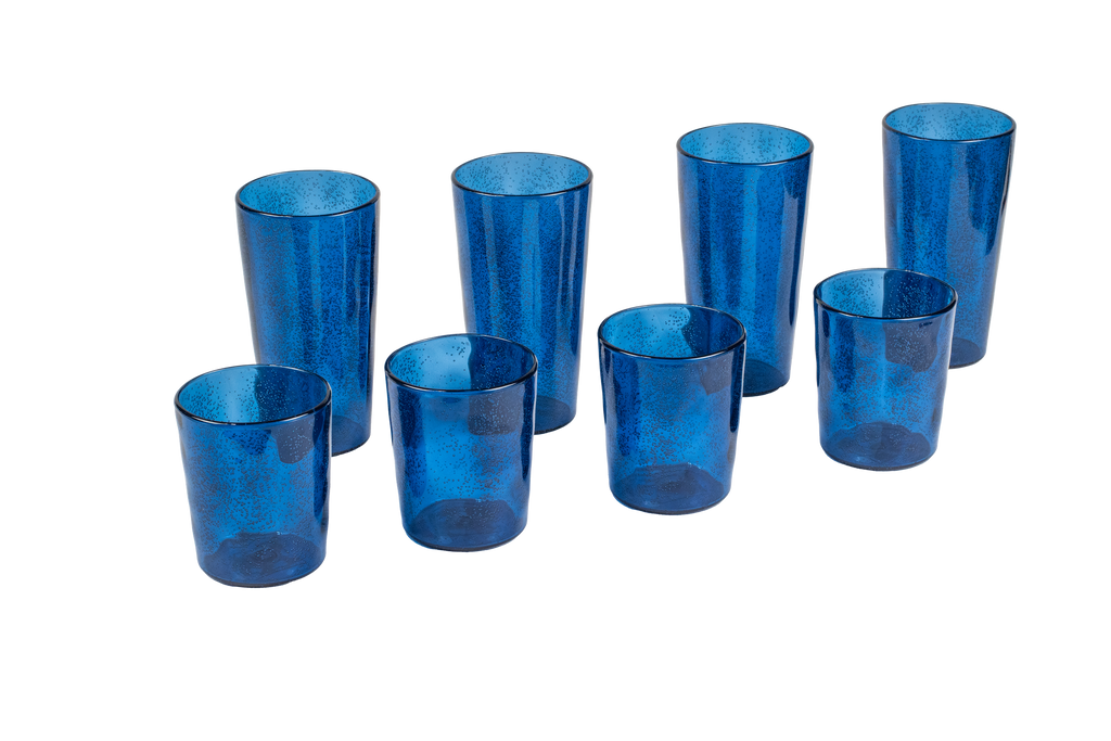 Fizz Bubbles Shatterproof Premium Plastic Drinkware 8pc Set
