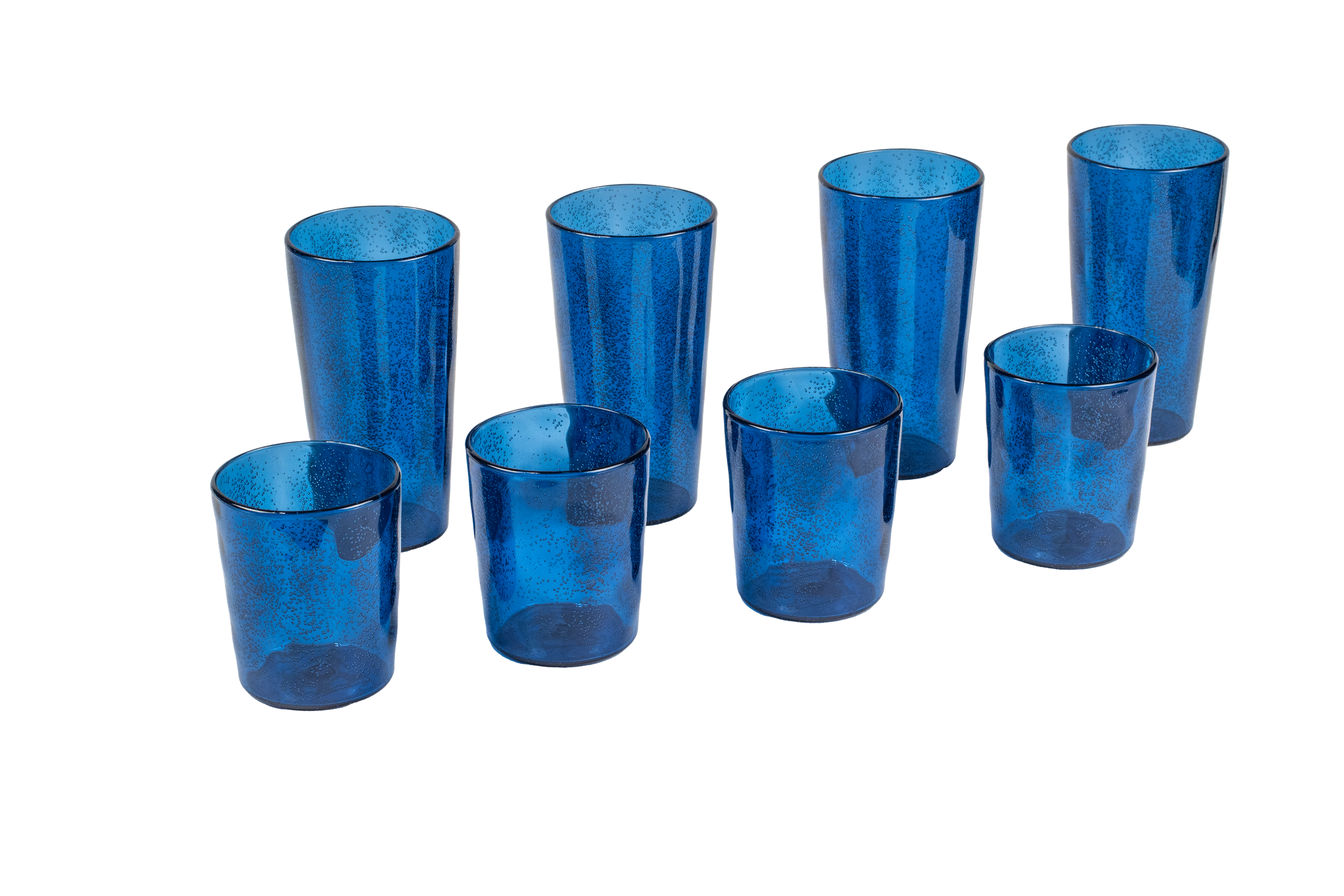 Fizz Bubbles Shatterproof Premium Plastic Drinkware 8pc Set