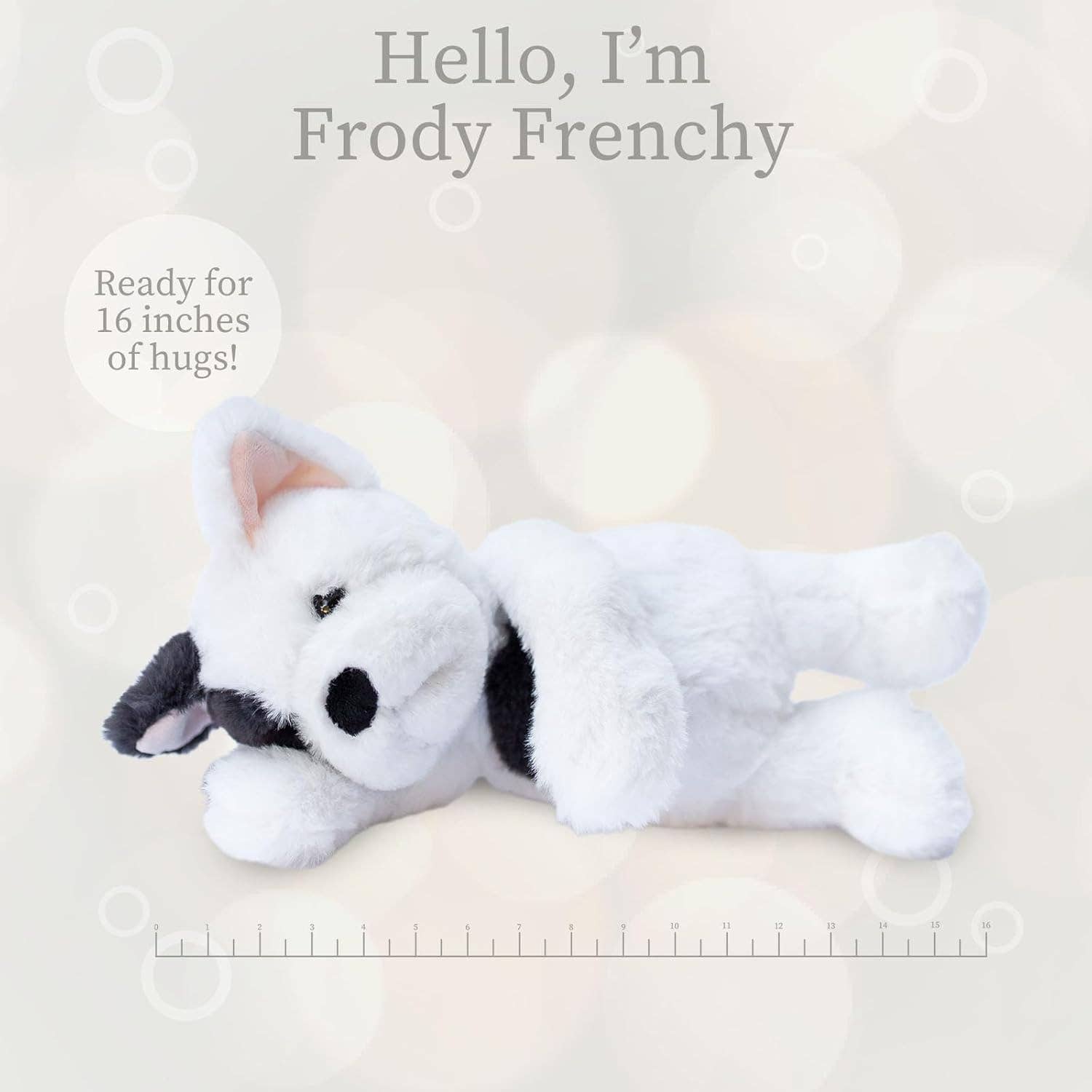 World's Softest Lushee 16 inch - Frody Frenchy Dog Plush Toy