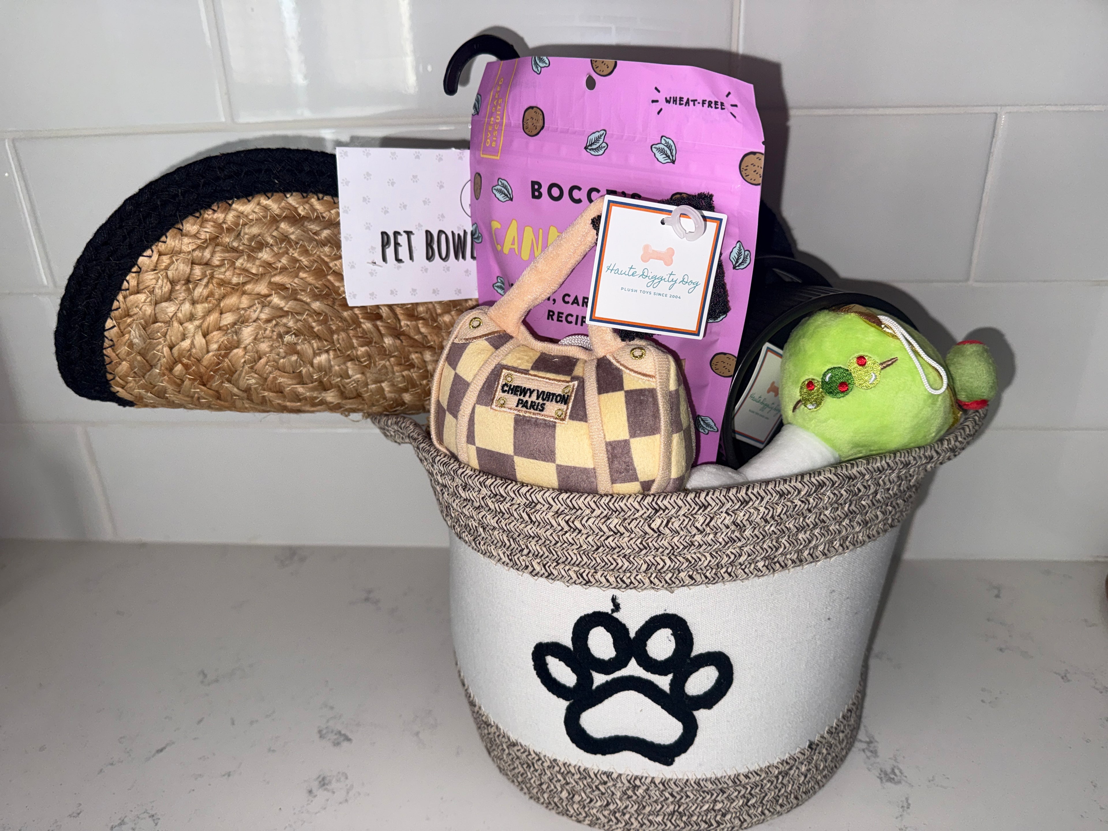 Custom Basket-Dog Gift Basket