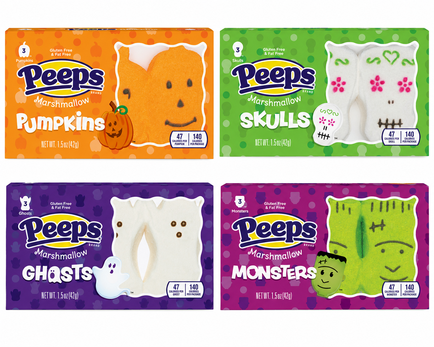 PEEPS 3ct Marshmallow Assorted, 24ct