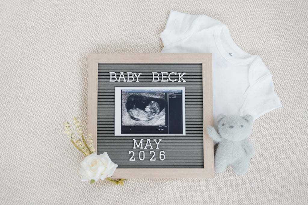 Wooden Letterboard Set, Gray