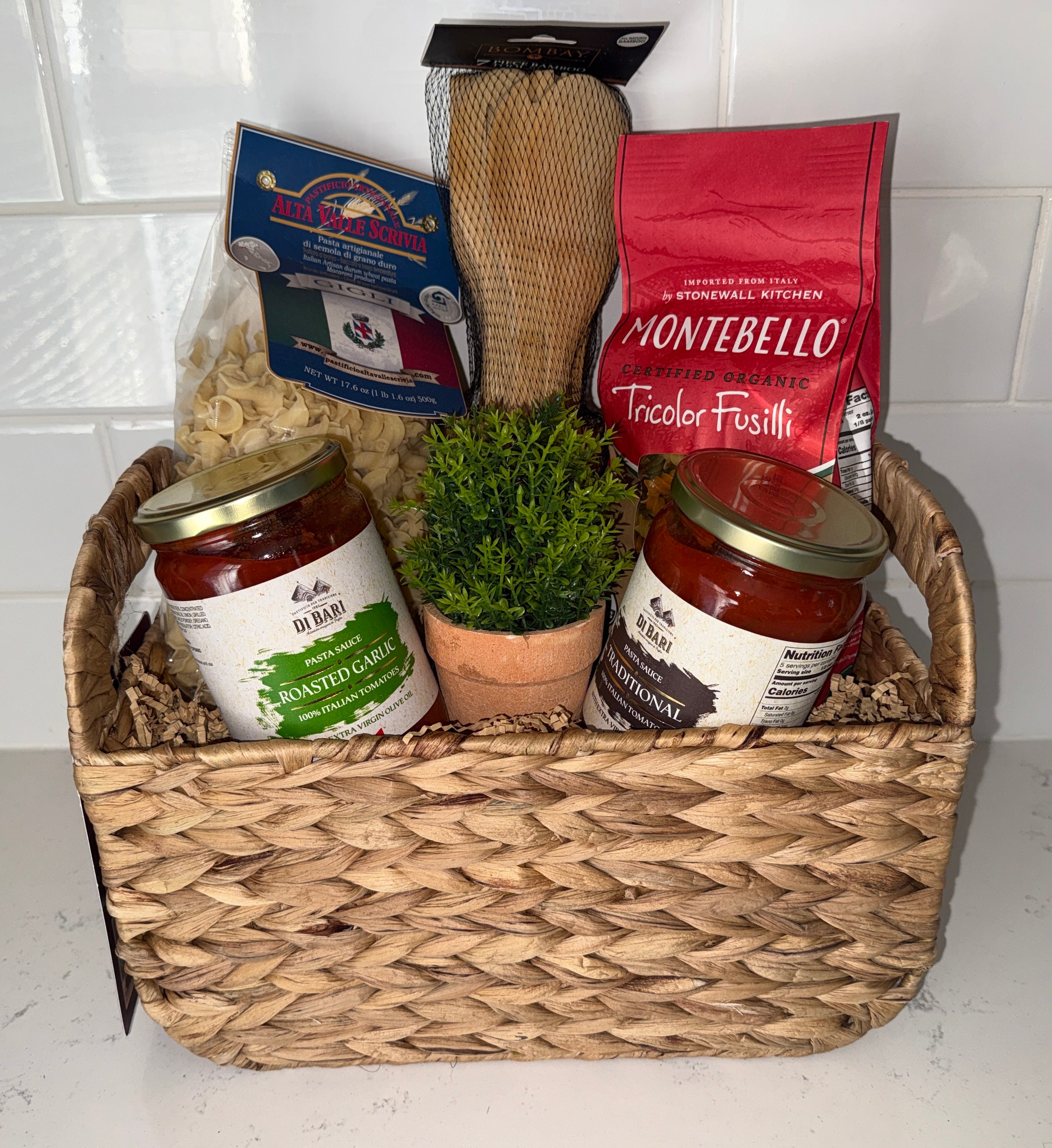 Custom Basket-House Warming/Bridal Gift Basket- Pasta and Gravy