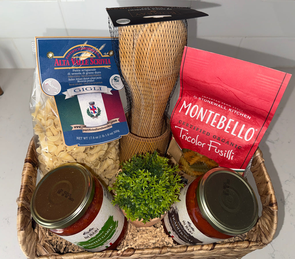 Custom Basket-House Warming/Bridal Gift Basket- Pasta and Gravy