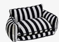 Black and White Striped Sofa Dog Bed