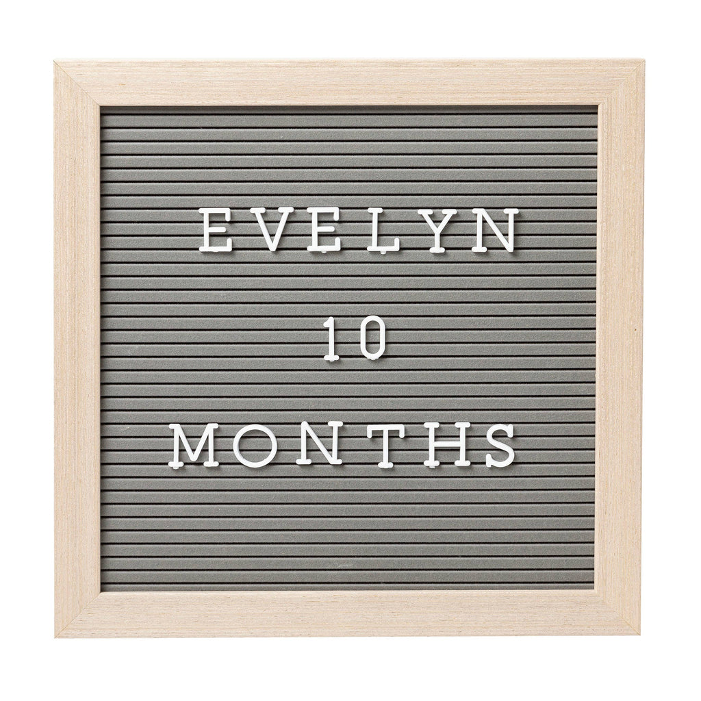 Wooden Letterboard Set, Gray