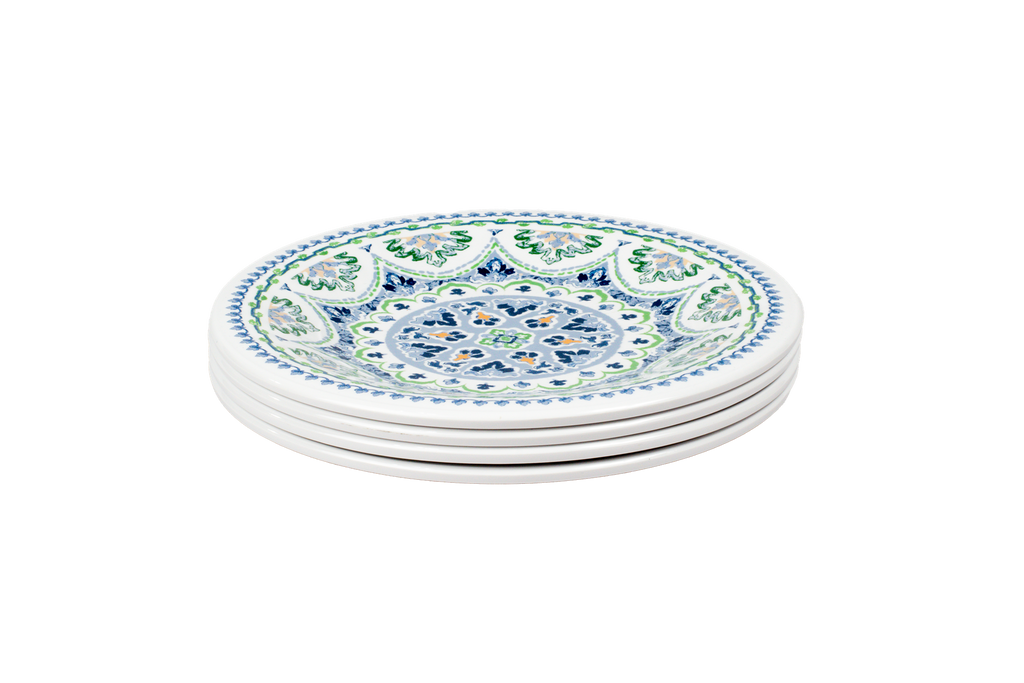 Blue Medallion 12 Pc Melamine Dinnerware Set