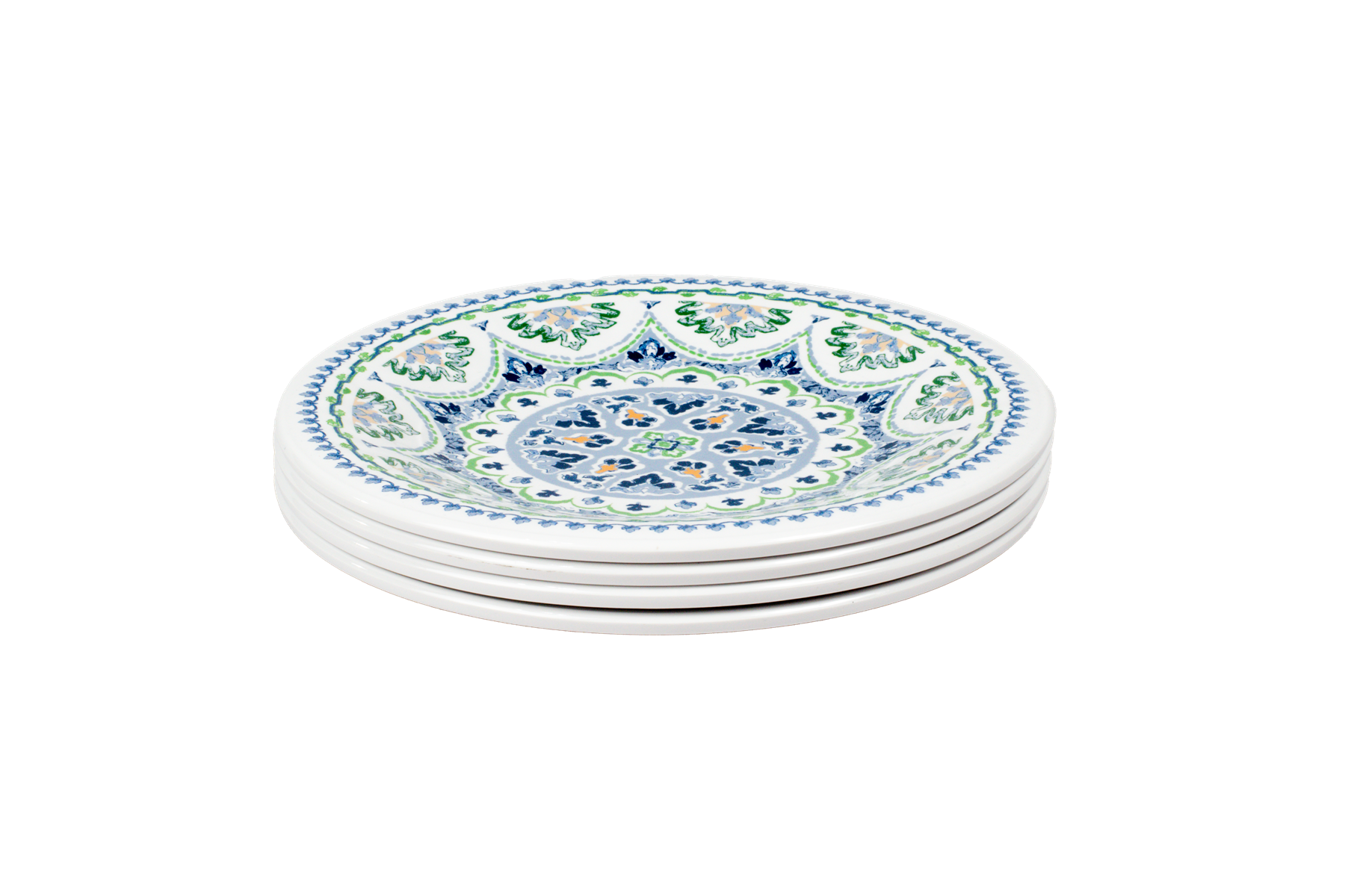 Blue Medallion 12 Pc Melamine Dinnerware Set