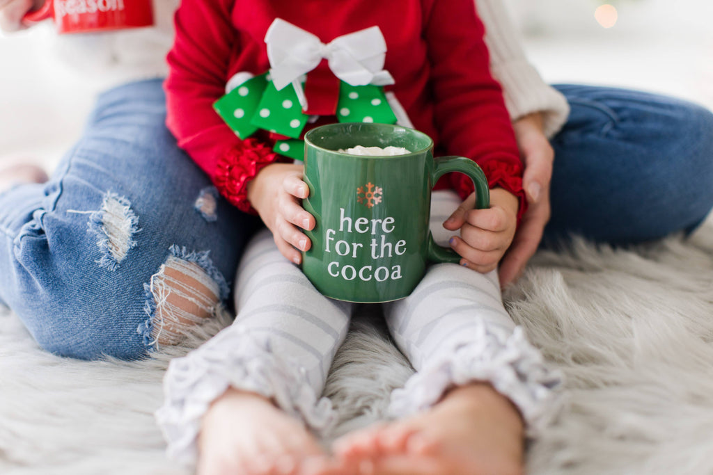 Matching Christmas Mug Set, Red & Green, Holiday Drinkware