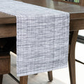 EZ Home Gray Textured Woven Kitchen Table Runner