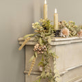 5' CREAM POM POM & FOLIAGE GARLAND