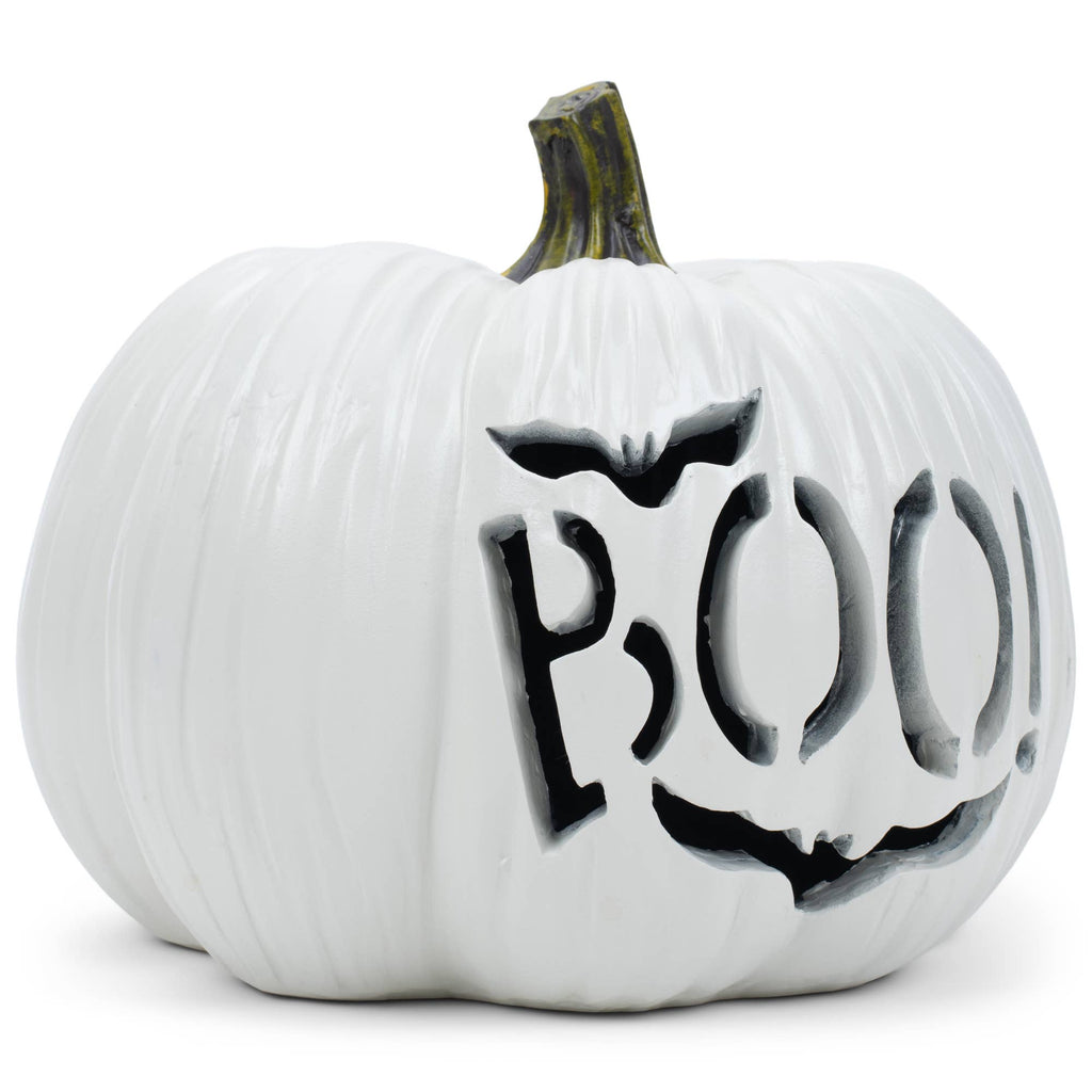 BOO-RESIN LED BOO! PUMPKIN