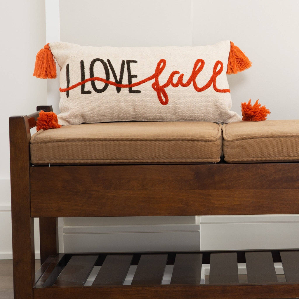 Halloween 12X22 I Love Fall Embroidered Lumbar Pillow