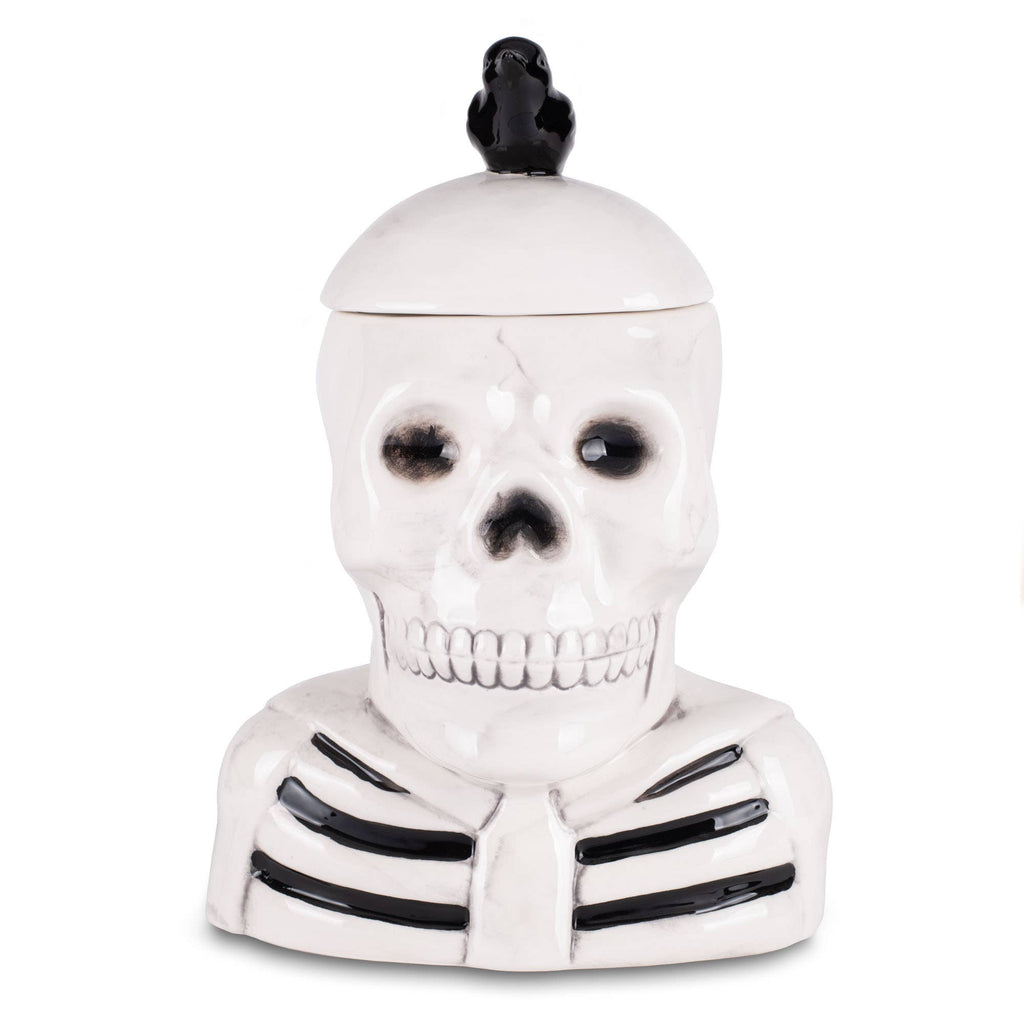 Skeleton Crow 12 x 8.5 Dolomite Cookie Jar