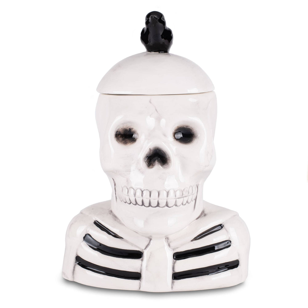 Skeleton Crow 12 x 8.5 Dolomite Cookie Jar