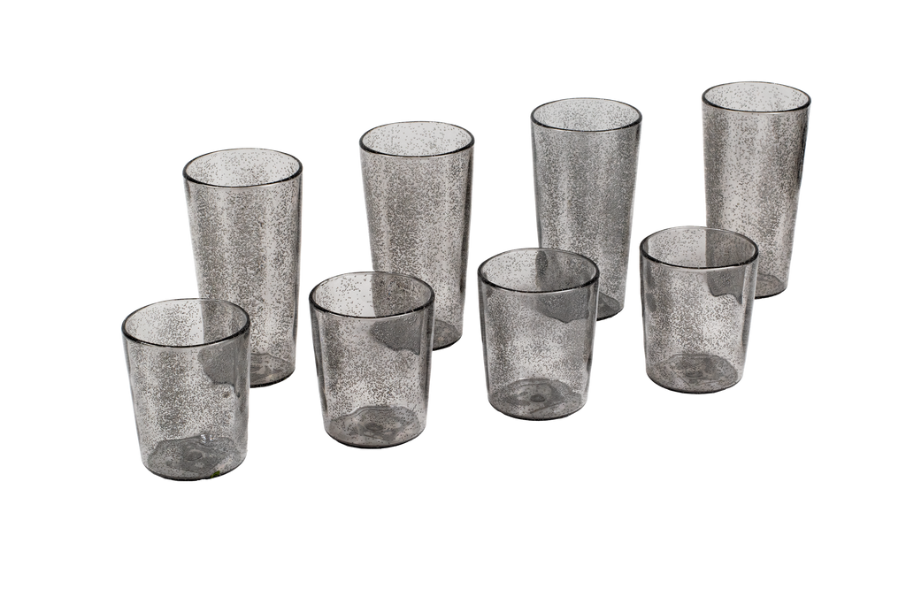 Fizz Bubbles Shatterproof Premium Plastic Drinkware 8pc Set