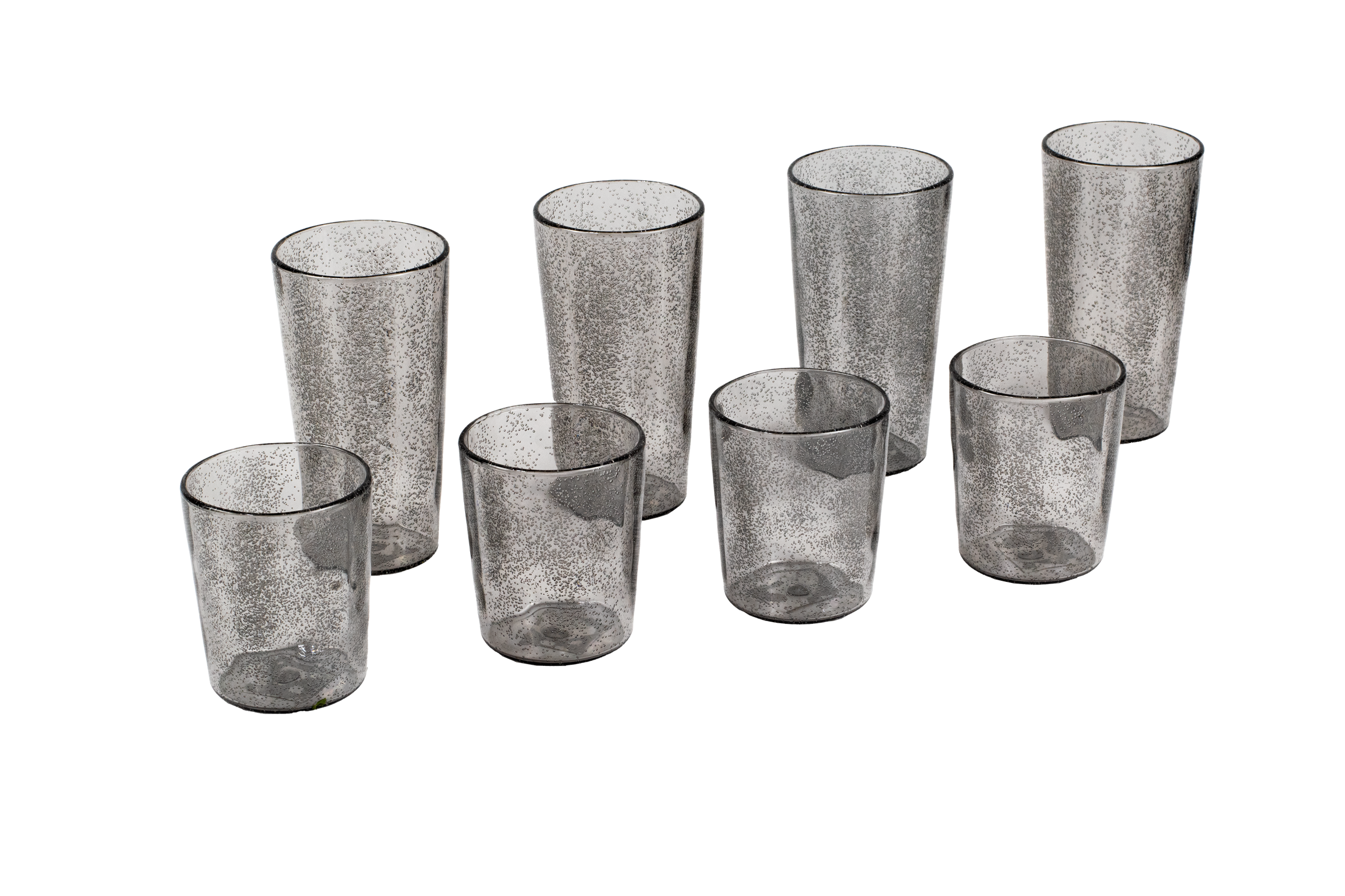 Fizz Bubbles Shatterproof Premium Plastic Drinkware 8pc Set