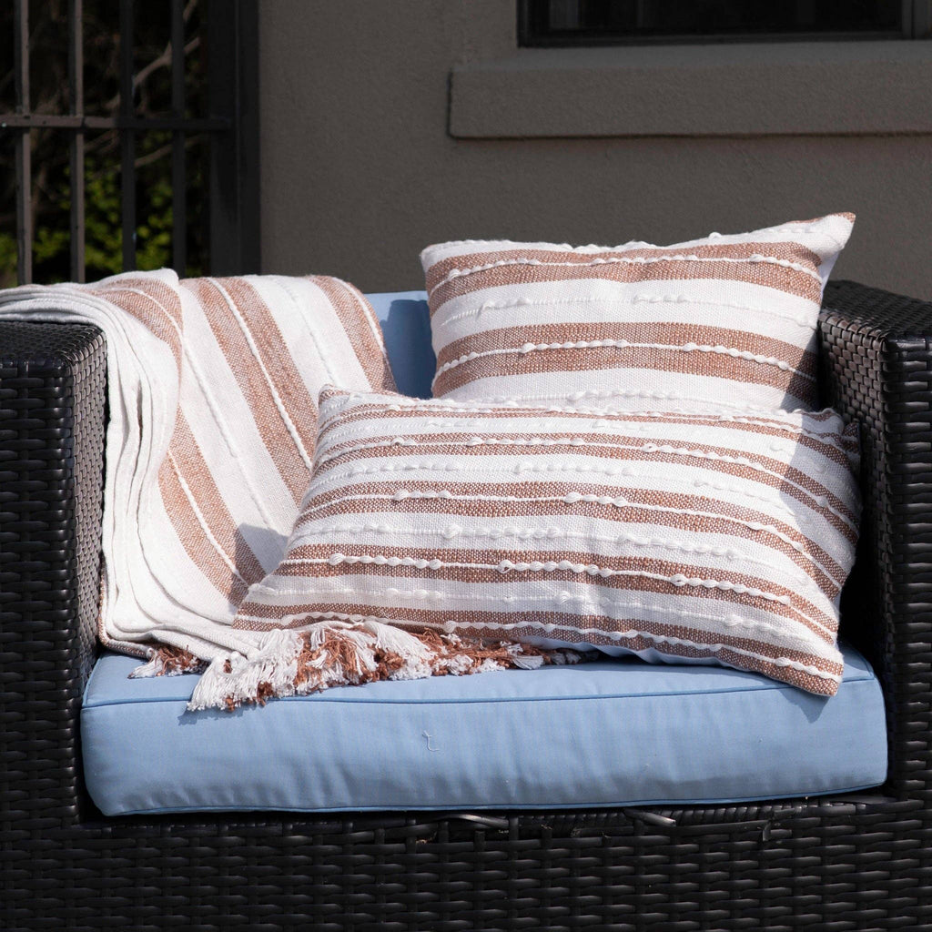 Romy 12X22" Handwoven Recycled Indoor/Outdoor Throw Pillow
