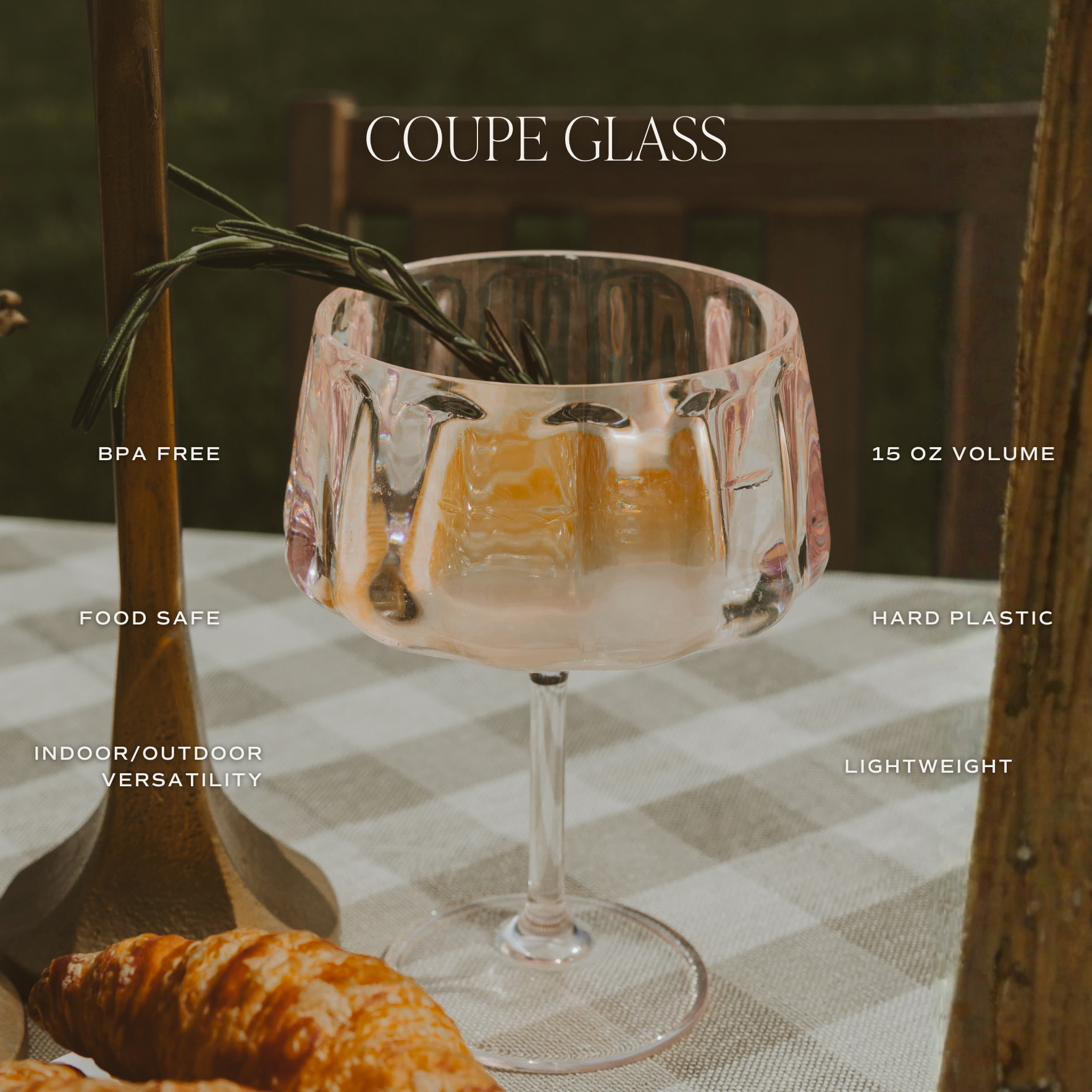 *NEW* Outdoor Plastic Coupe Drinkware - Home Decor