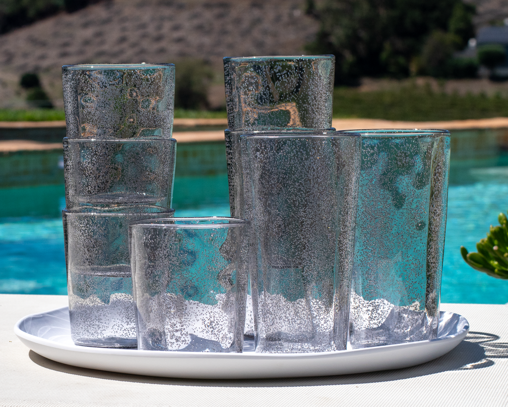 Fizz Bubbles Shatterproof Premium Plastic Drinkware 8pc Set